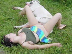 Outdoors dog sex